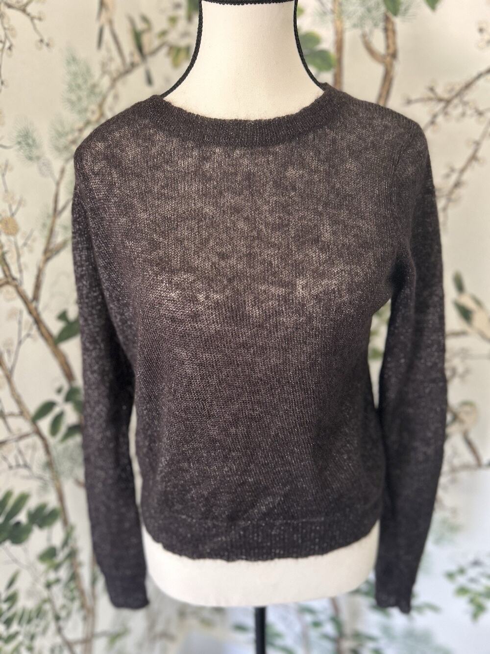 All Saints Allsaints Luxe Metallic Lightweight So Soft Mohair Sweater Sz 4